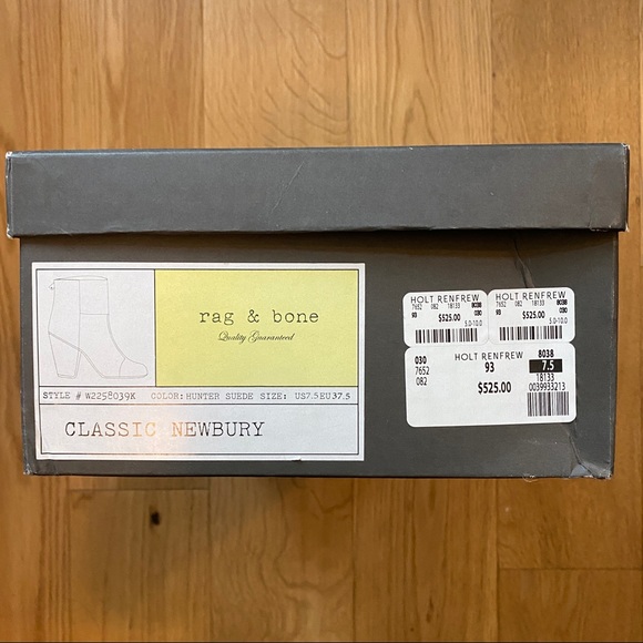 Rag & Bone 37.5 Hunter Green Suede - Picture 10 of 10